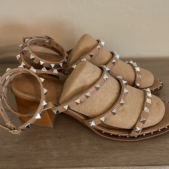 Sincerely Jules Studded Ankle Wrap Sandals Size 9 - Picture 5 of 7